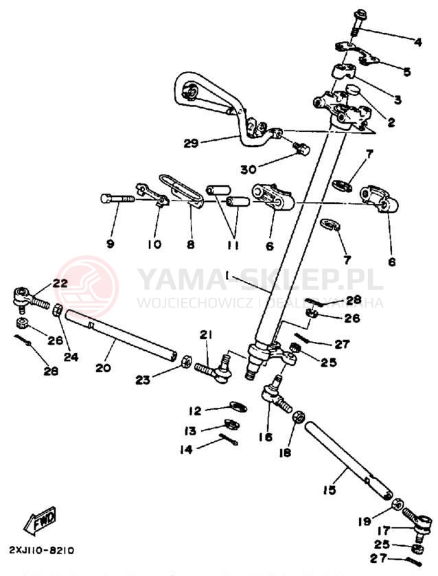 Schemat "Półki zawieszenia" do Yamaha BLASTER YFS200U