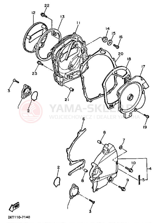 Schemat "Pokrywa silnika" do Yamaha FZ700TC/FZ700T
