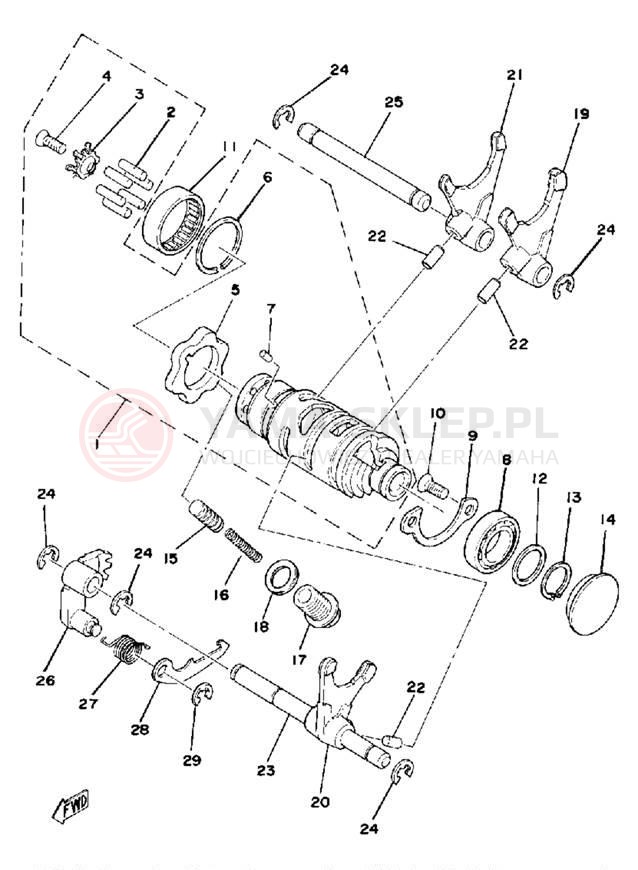 Schemat "Wodziki, automat" do Yamaha IT250G