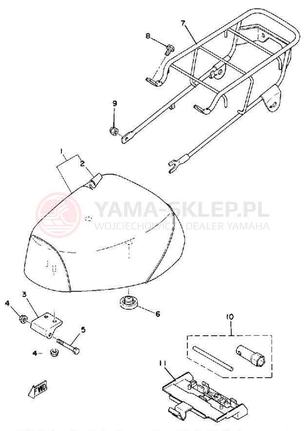 Schemat "siedzenie" do Yamaha LC50G