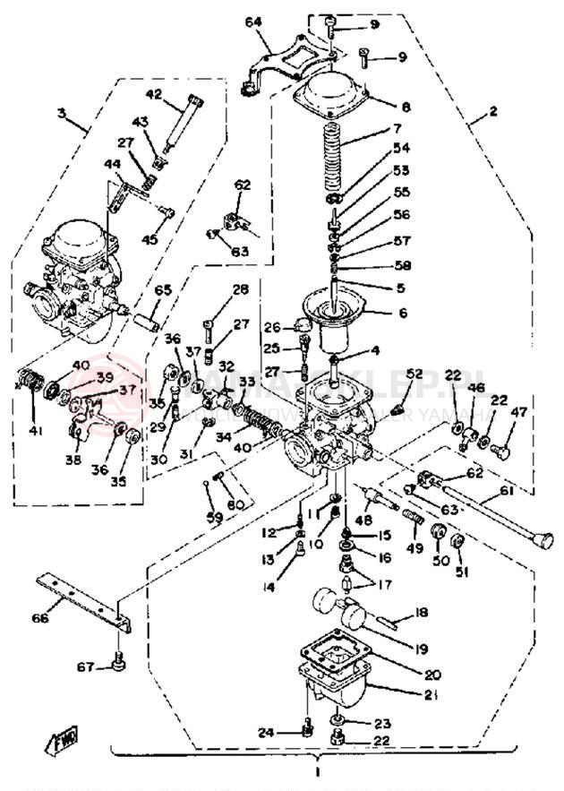 Schemat "Gaźnik" do Yamaha XS400F