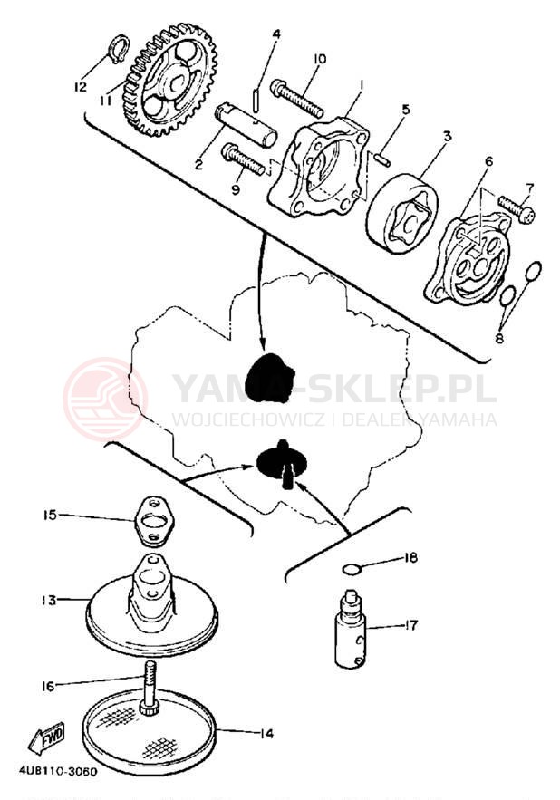 Schemat "Pompa olejowa" do Yamaha RADIAN YX600TC/YX600T