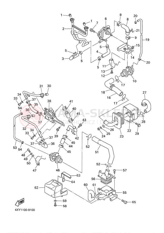 Schemat "System odbioru powietrza" do Yamaha VENTURE XVZ1300TFN/XVZ1300TFN