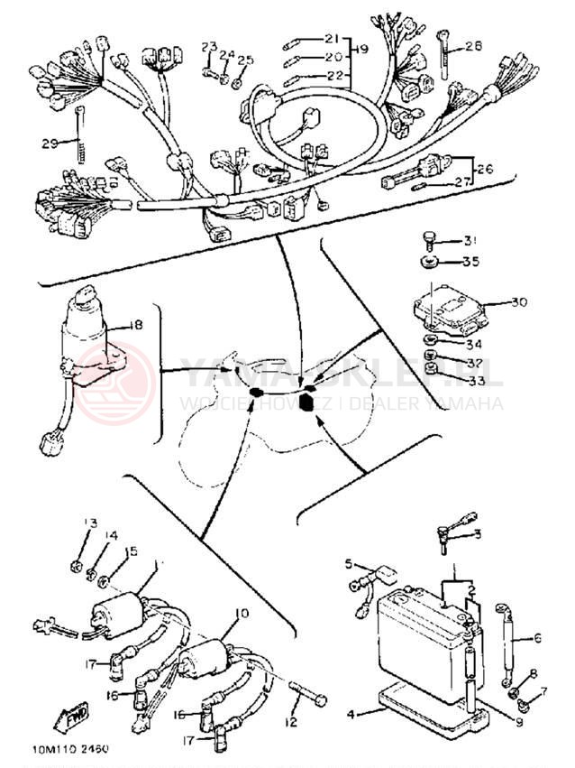 Schemat "układ elektryczny" do Yamaha XJ1100J