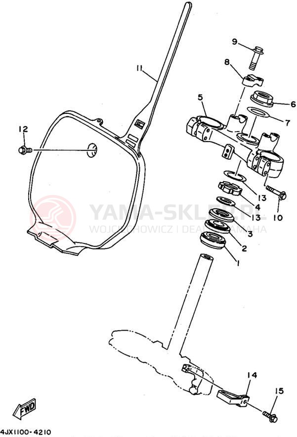 Schemat "Półki zawieszenia" do Yamaha YZ250G1