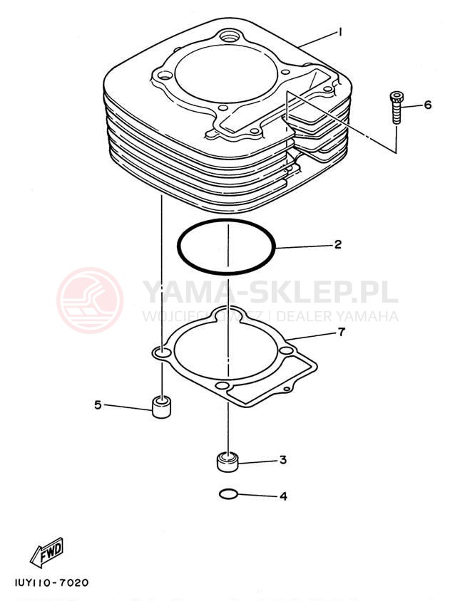 Schemat "cylinder" do Yamaha WARRIOR YFM350XH_M