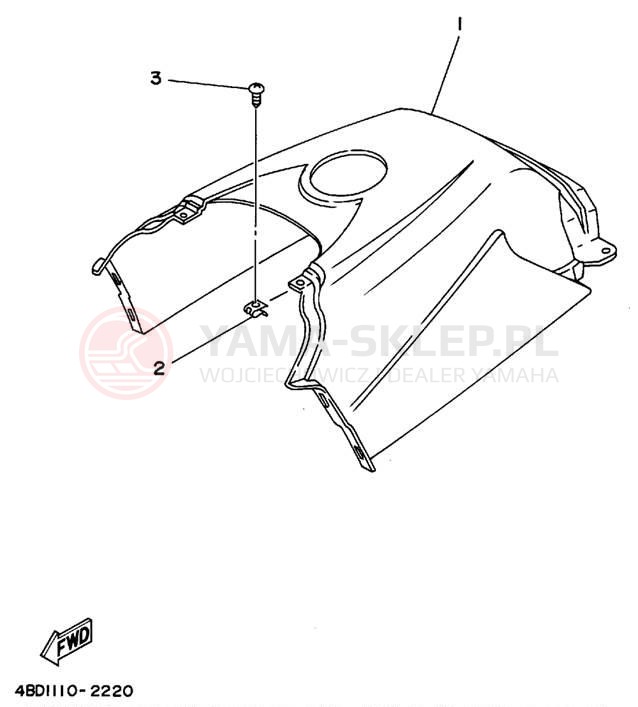 Schemat "Pokrywa boczna" do Yamaha TIMBERWOLF 2WD YFB250G