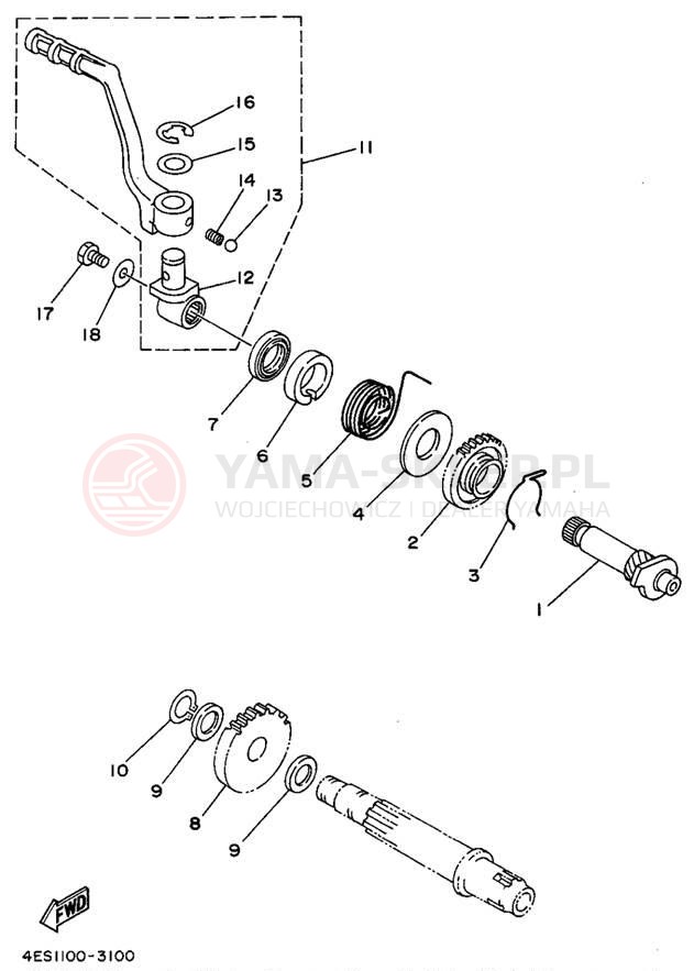 Schemat "rozrusznik" do Yamaha YZ80G1