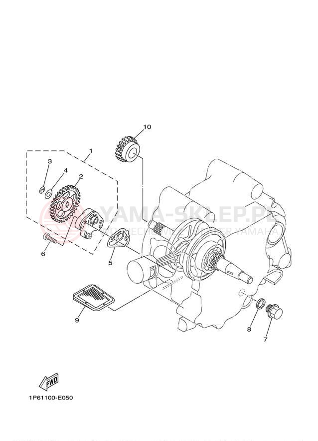 Schemat "Pompa olejowa" do Yamaha TT-R50E TTR50EW