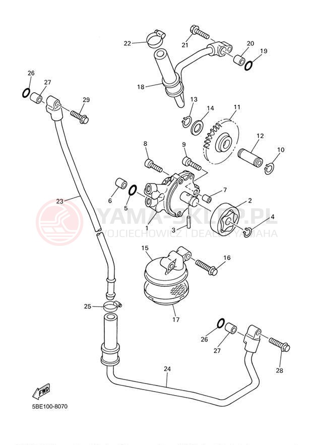 Schemat "Pompa olejowa" do Yamaha WR426F WR426FP