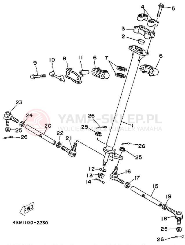 Schemat "Półki zawieszenia" do Yamaha BADGER YFM80D