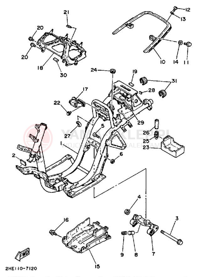 Schemat "rama" do Yamaha CE50ET