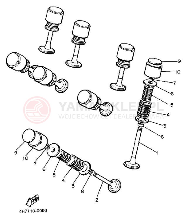 Schemat "zawory" do Yamaha FJ1200B/FJ1200BC