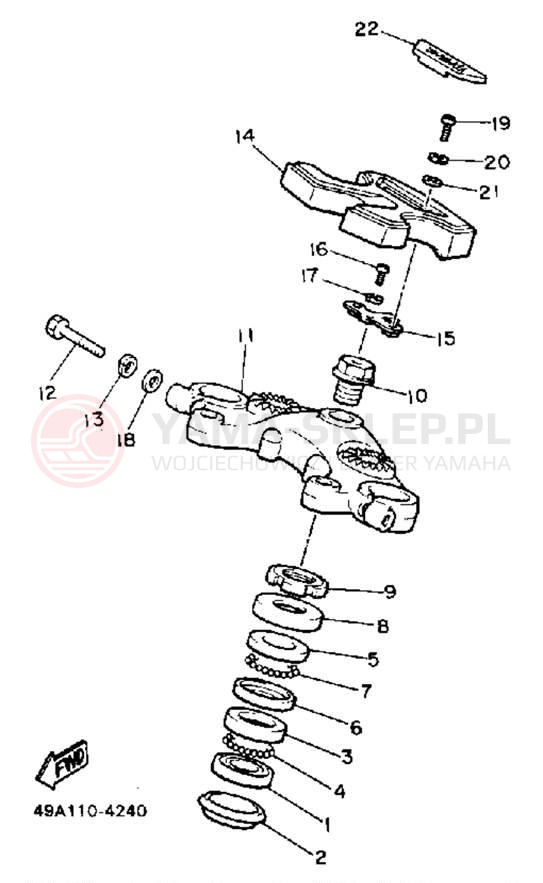 Schemat "Półki zawieszenia" do Yamaha FJ600NC/FJ600N