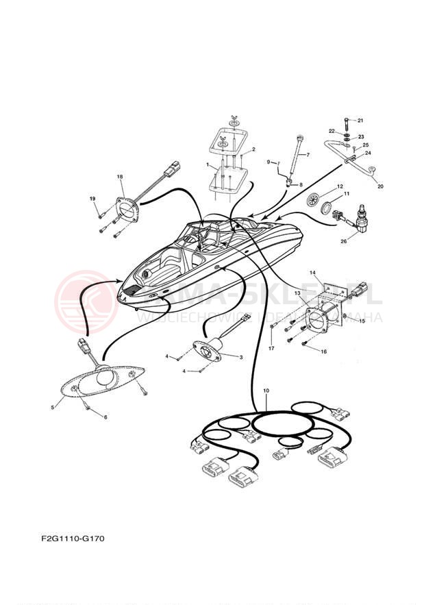 Schemat "układ elektryczny" do Yamaha 212X FAT1100AG