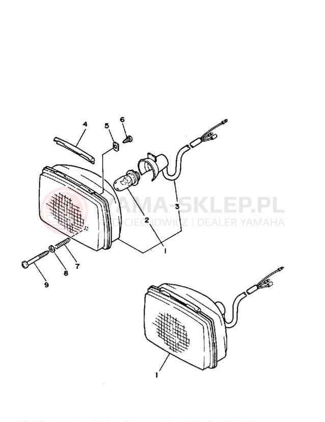 Schemat "Lampa przód" do Yamaha BIG BEAR 4WD YFM350FWB_