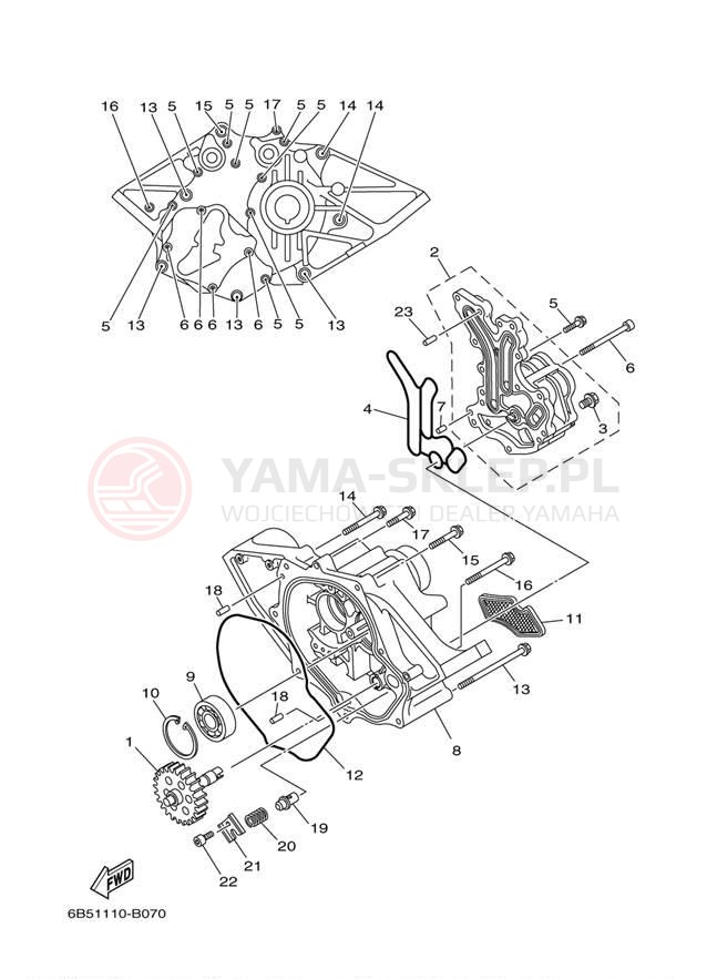 Schemat "Pompa olejowa" do Yamaha AR230 SRT1000BE