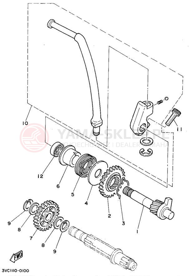 Schemat "rozrusznik" do Yamaha RT180A