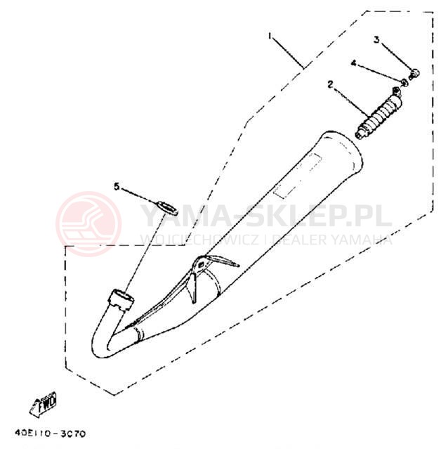 Schemat "Wydech końcowy" do Yamaha RX50L