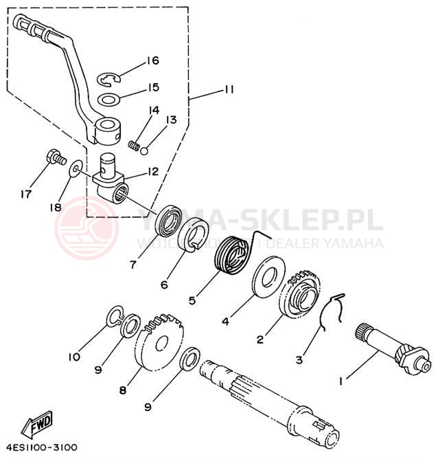 Schemat "rozrusznik" do Yamaha YZ80 YZ80L