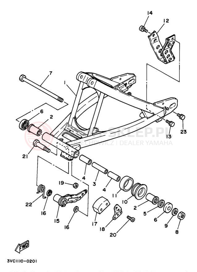 Schemat "wahacz" do Yamaha RT180J