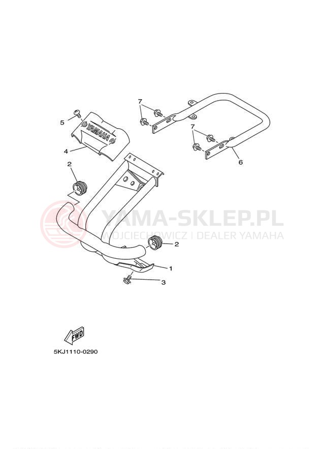 Schemat "osłona / stelaż" do Yamaha BLASTER YFS200D_MN