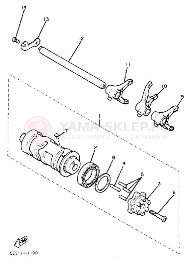 Schemat "Wodziki, automat" do Yamaha VIRAGO 750 XV750J