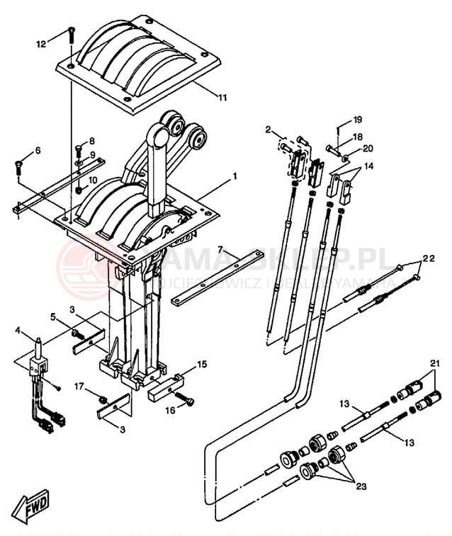Schemat "Sterowanie napędem" do Yamaha XR1800 XRT1200Y