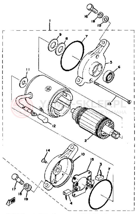 Schemat "rozrusznik" do Yamaha XS650C