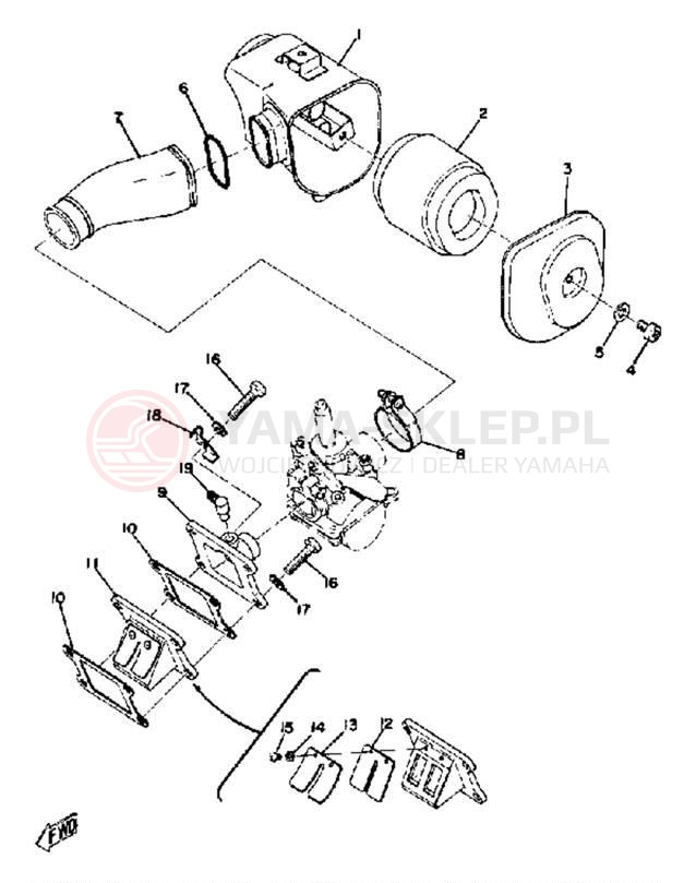 Schemat "Wtrysk paliwa" do Yamaha TY80B