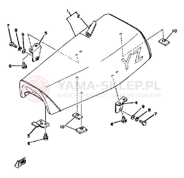 Schemat "siedzenie" do Yamaha YZ100E