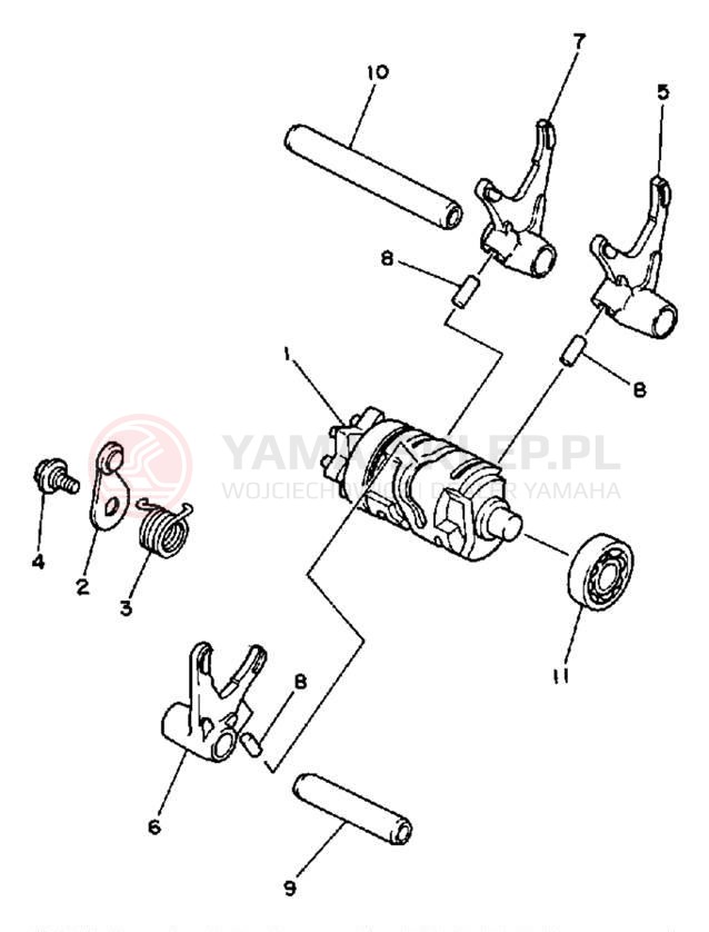 Schemat "Wodziki, automat" do Yamaha WR500ZD