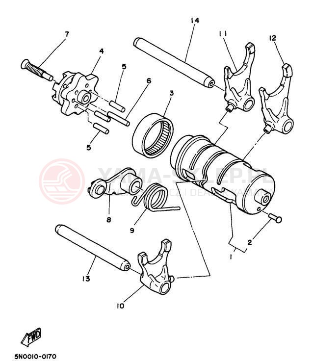 Schemat "Wodziki, automat" do Yamaha TW200 TW200S/TW200SC