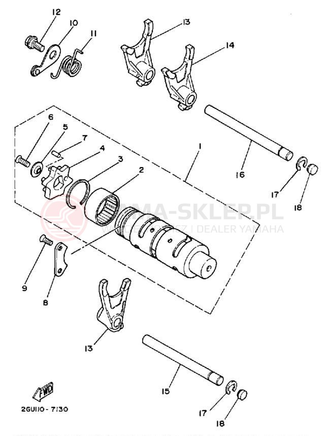 Schemat "Wodziki, automat" do Yamaha YFZ350T