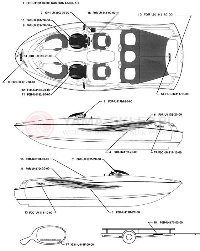 Schemat "naklejki" do Yamaha LS2000 LST1200Z
