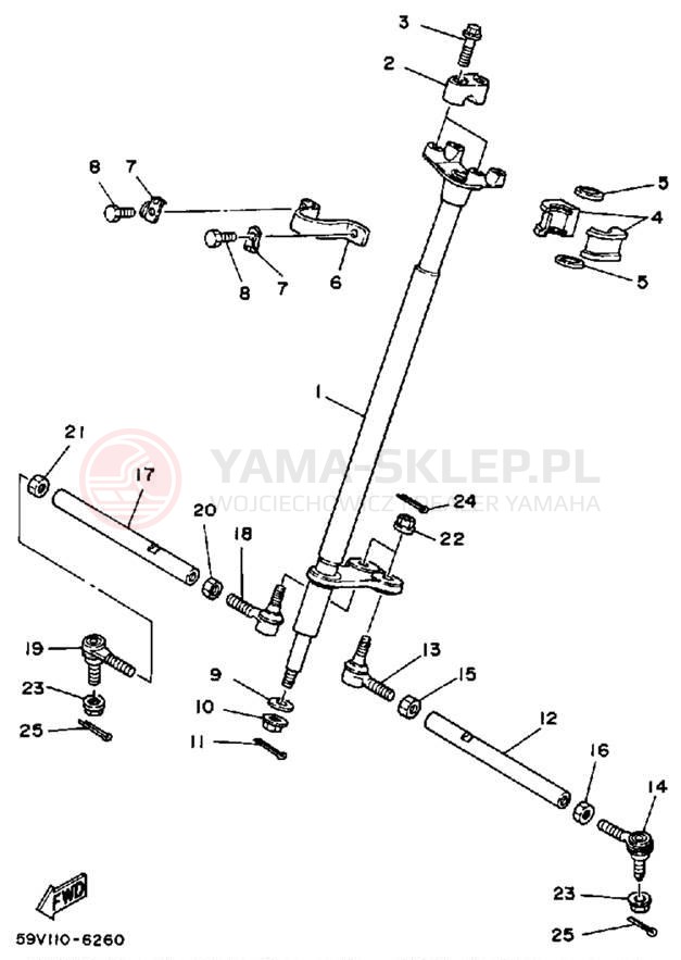 Schemat "Półki zawieszenia" do Yamaha MOTO-4 YFM350ERU