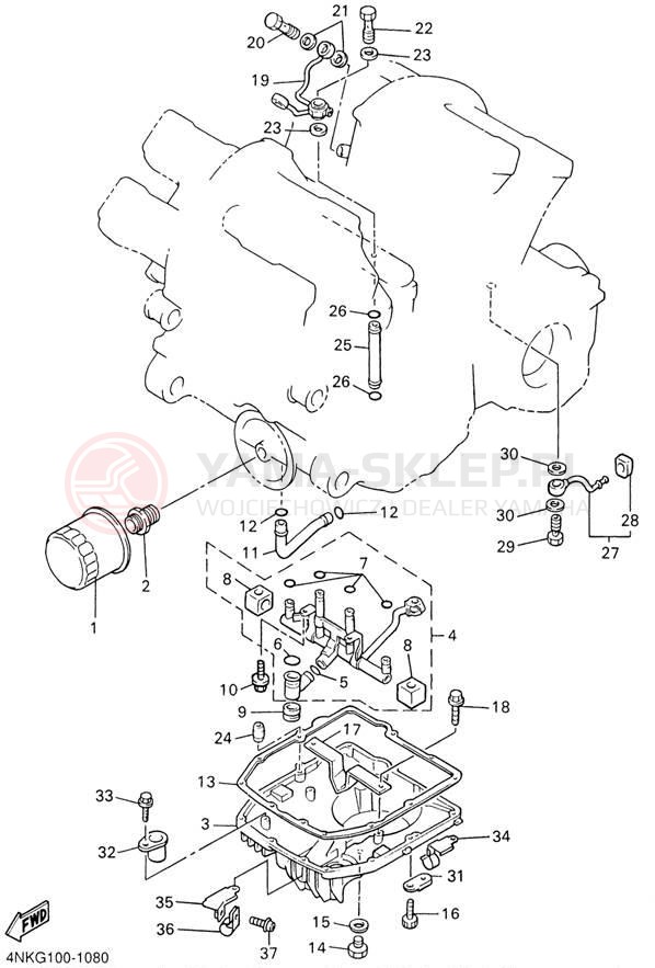 Schemat "Filtr oleju" do Yamaha XVZ13LTN/XVZ13LTNC