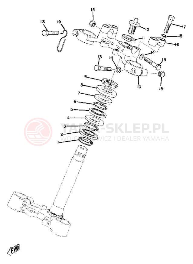 Schemat "Półki zawieszenia" do Yamaha MX175B