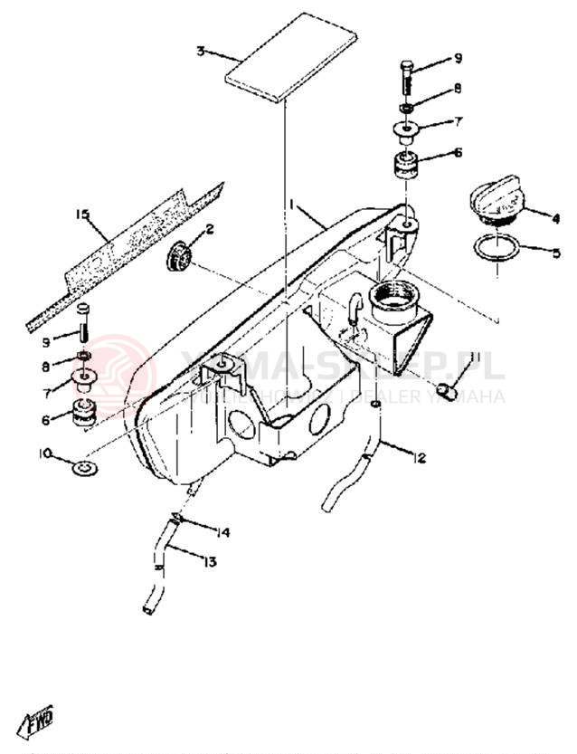Schemat "Miska olejowa" do Yamaha DT100B