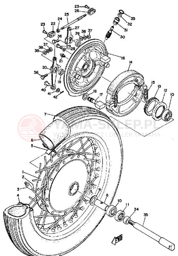 Schemat "Koło przód" do Yamaha R3