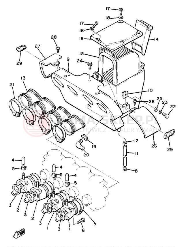 Schemat "Wtrysk paliwa" do Yamaha XJ650LH