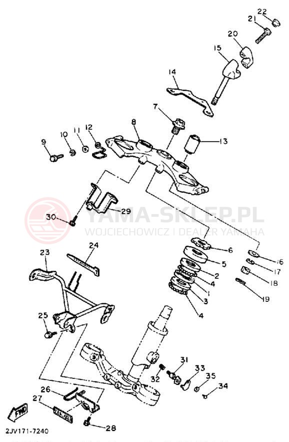 Schemat "Półki zawieszenia" do Yamaha VIRAGO 535 XV535U