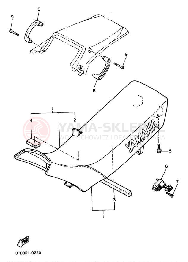 Schemat "siedzenie" do Yamaha XT600ED/XT600EDC