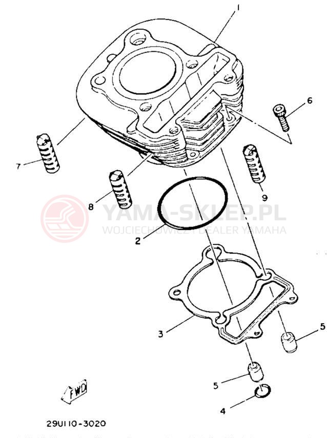Schemat "cylinder" do Yamaha YTM225DXL