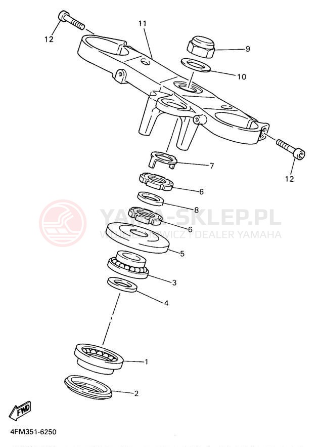 Schemat "Półki zawieszenia" do Yamaha YZF750 YZF750RJC/YZF750RJ