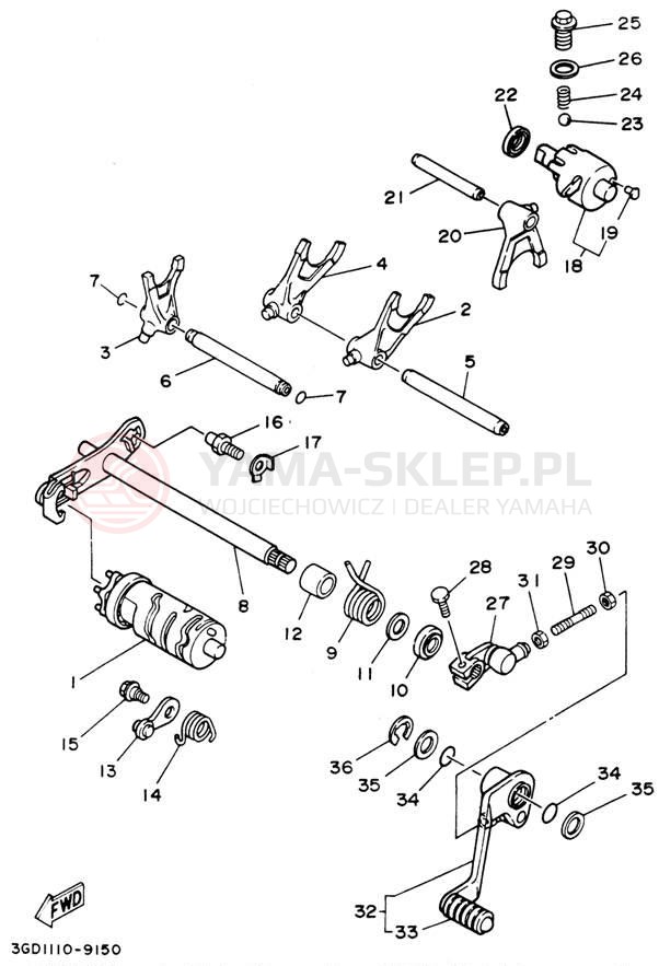 Schemat "Wodziki, automat" do Yamaha WARRIOR YFM350XF_M