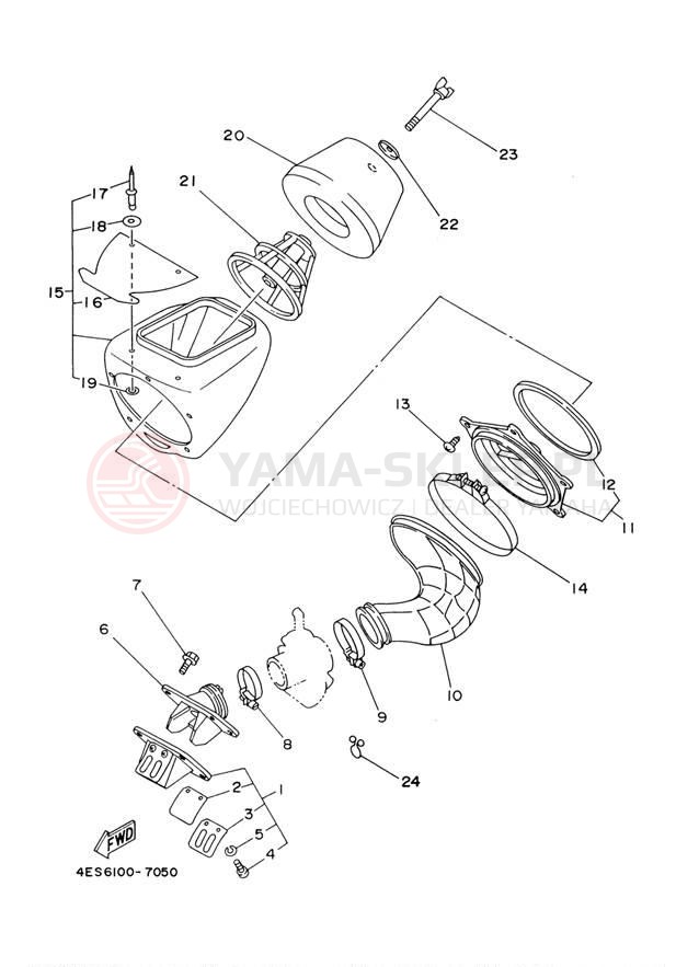 Schemat "Wtrysk paliwa" do Yamaha YZ80 YZ80N1