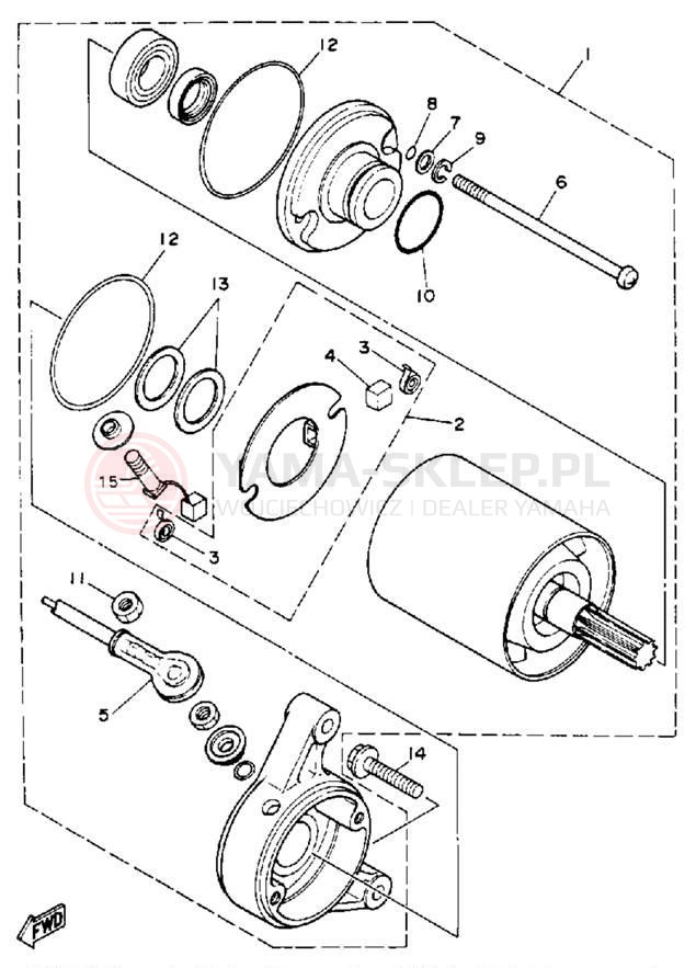 Schemat "rozrusznik" do Yamaha MOTO-4 YFM350ERT