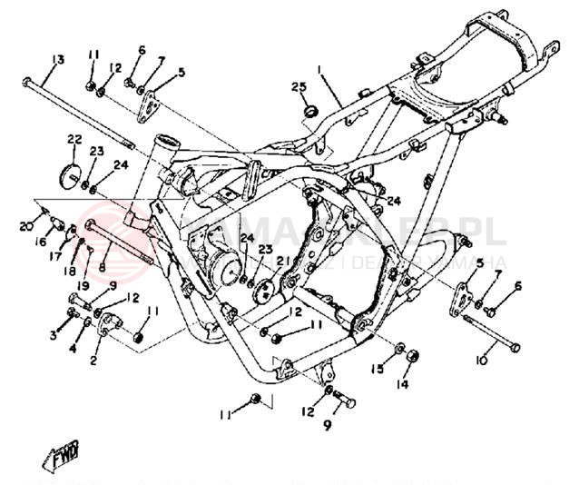 Schemat "rama" do Yamaha TX500A