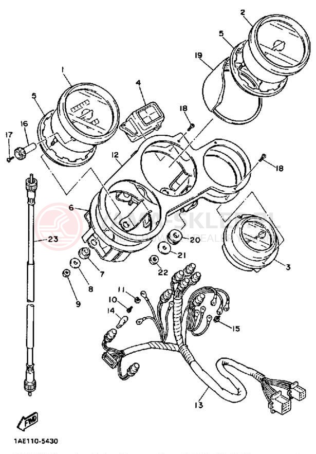 Schemat "licznik" do Yamaha FZ700TC/FZ700T